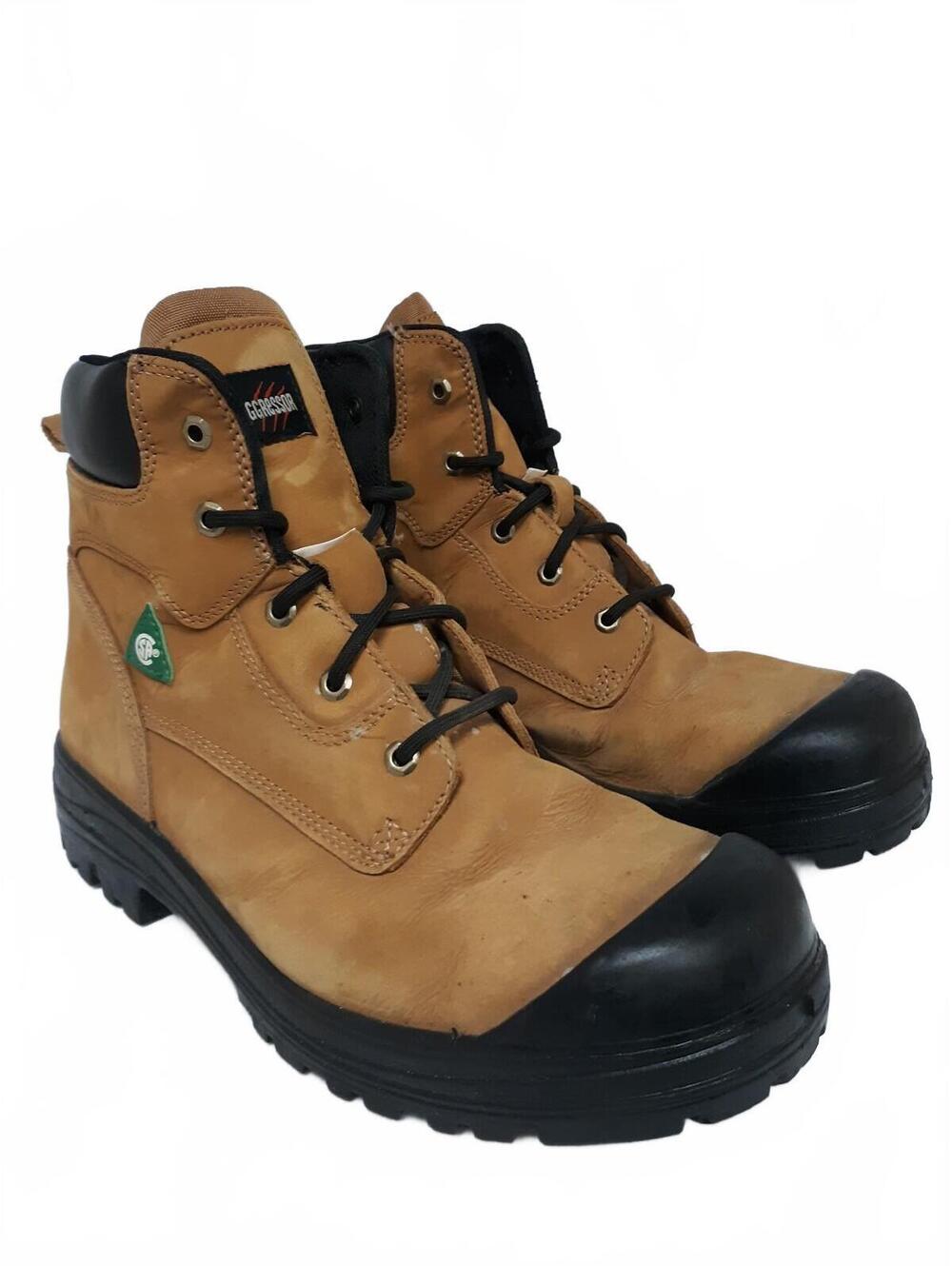 Aggressor Men's 6" Lynx II Steel Toe Steel Plate Work Boots 6500 Wheat Size 13M
